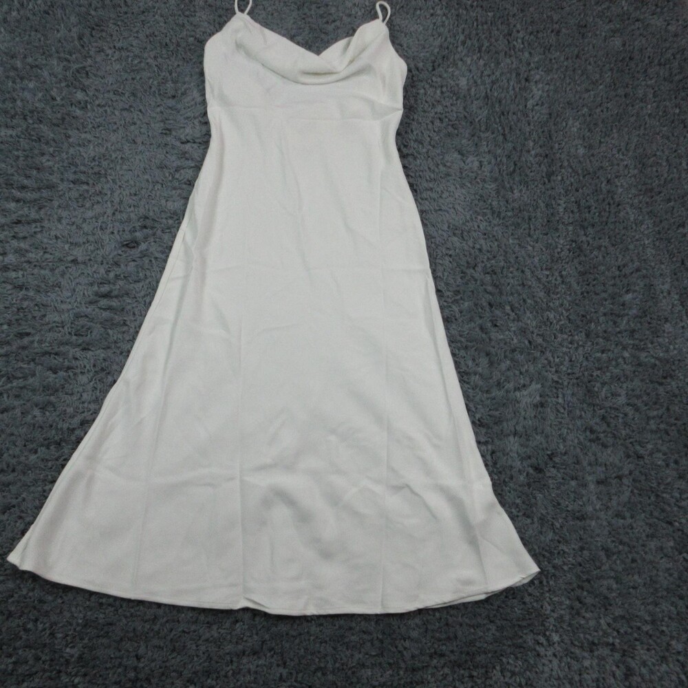 Love, Bonito Dress Womens Large White Cowl Neck Slip Dress Midi Strappy NWT